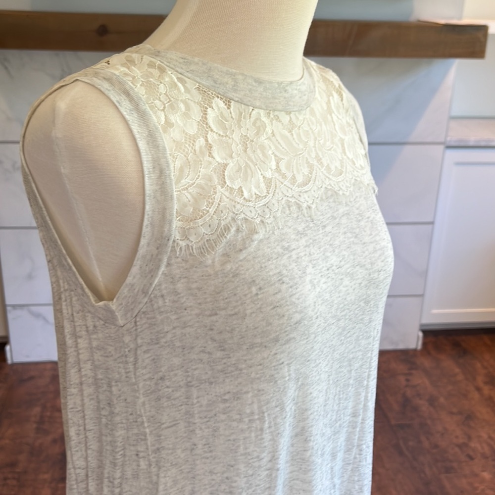 Monteau lace detail open back tank